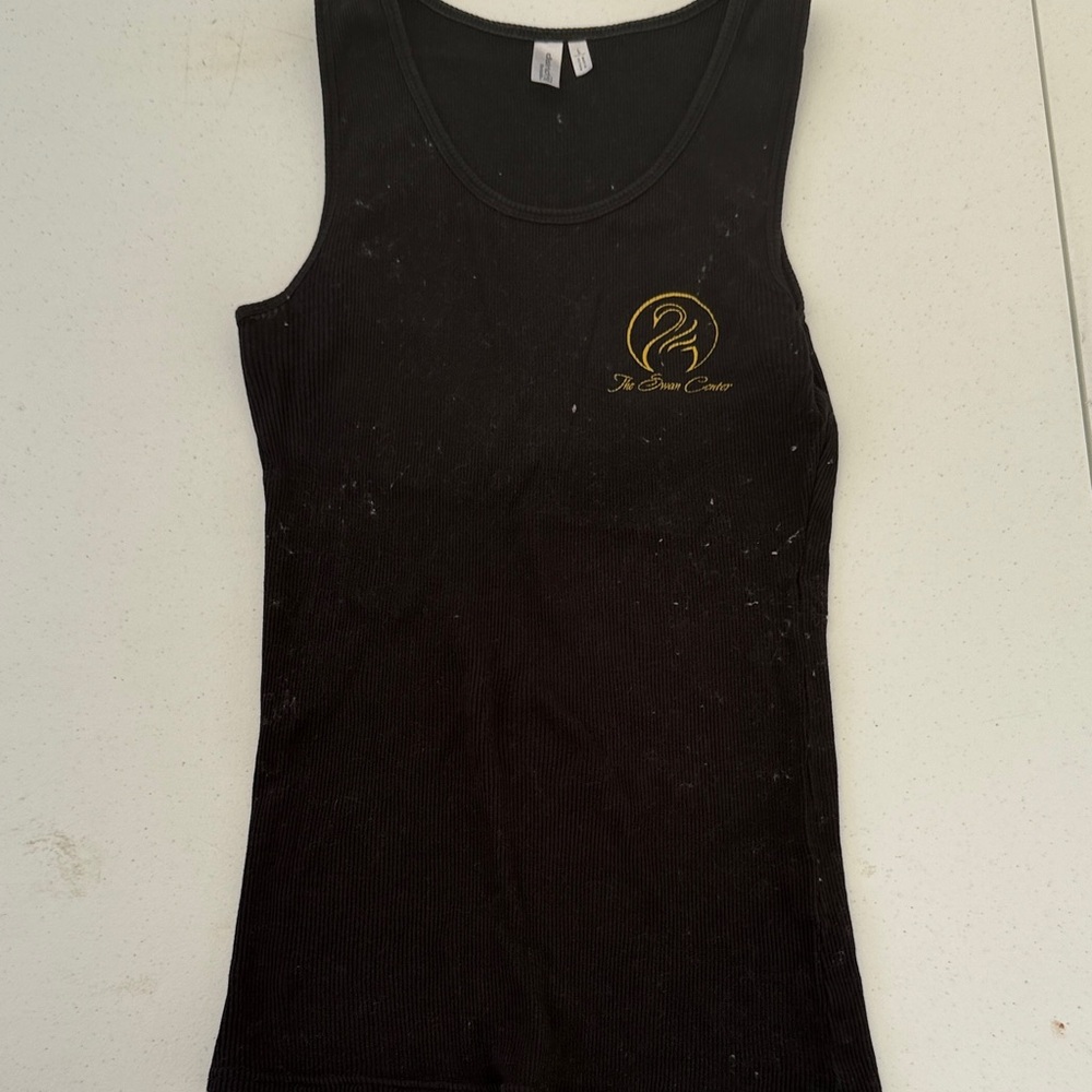 Black Tank Top with Gold Logo